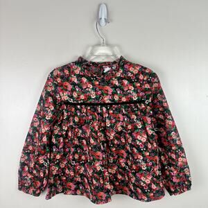 NWT Gap Kids Girls Long Sleeve Floral Print Shirt Size XL 12